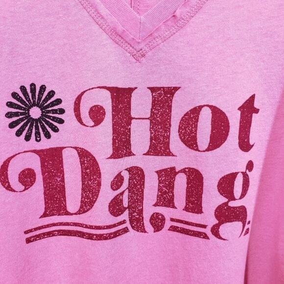 True craft NWT sleeveless "Hot Dang" graphic t-shirt junior's size large - Picture 8 of 9